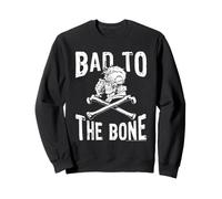 Goosebumps Bad To The Bone Grinning Skeleton & Cross Bones Sudadera