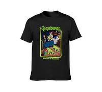 Goosebumps Beware of Monsters Men T-Shirt Graphic Printed Top Unisex tee Black S