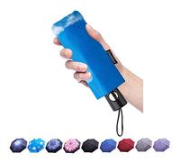 Goothdurs - Paraguas de Viaje Compacto y Resistente al Viento, Apertura y Cierre automático, pequeño, Ligero, Plegable, para Mujeres y Hombres, A3-Sky