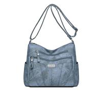GOOTHDY Bolso bandolera de piel para mamás, ligero y elegante, Blue