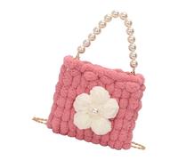 GOOTHDY Bolso De Ganchillo De Hilo con Cadena De Metal Cómodo Bolso Bandolera De Hombro Práctico Monedero De Noche Informal para Mujer Organizadores De Bolsos De Ganchillo