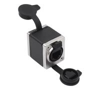 GOOTHDY Clip RJ45 de bloqueo con montaje en panel, Short, A | Carcasa de aluminio con puerto protegido para extensión de cable Ethernet, clip RJ45 para expansión