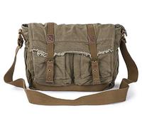 Gootium Vintage Shoulder Bag Frayed Style Boho Purse, Bandolera, Bolsa de Hombro para Mujer, Marrón Oliva, Talla única