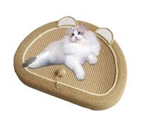 Goowafur Cama para Gatos Scratch Lounge,Cat Scratch Lounge, del Gato del sisal de la Forma ratón Que rasca el Tablero con el Juguete de la Bola, Acogedora Cama para Gatos, Protector de Muebles