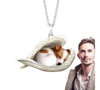 Goowafur Collar de ángel del sueño - Adorable Collar de dijes de Acero Inoxidable con Cadena | Accesorio de Moda, Collar de ángulo para año Nuevo, Aniversario, Citas, Pascua, Regalos de ión