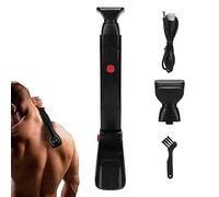 Goowafur Depilación de espalda y afeitadora corporal | Peluquería eléctrica para recortar el cuerpo - Afeitadora plegable para hombre con mango ergonómico, regalo de cumpleaños