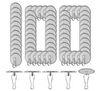 Goowafur Ganchos Extraíbles de Techo - 100 Piezas De Colgadores Transparentes Para Techo | Ganchos Invisibles,para Entrada Cocina Baño Salón Ducha Repisa Oficina Dormitorio Casa