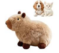 Goowafur Juguetes Chirriantes para Perros,Capibara Interactivo con Sonajeros | Peluches Sonoros para Perros | para Cachorros Y Razas Pequeñas Medianas Grandes Masticadores Agresivos