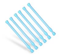 Goowin 6 barras tensoras de 30-50 cm para cortinas, barras de sujeción ajustables con resorte inoxidable para ventanas, estanterías, barras de ropa, barras de soporte de secado (azul)