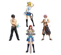 Gooyeh 4pcs Fairy Tail Figura Lucy Heartfilia/Erza Scarlet/Natsu Dragneel/Gurei Soruju Anime Figura PVC Estatua Modelo Adornos Decoración del Hogar Colección Regalo 16 cm