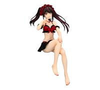 Gooyeh Date a Live Figura, Tokisaki Kurumi Figure Statue, Anime Model, modelo de traje de baño sentado, escultura coleccionable de Tokisaki Kurumi, estatua de PVC, cumpleaños coleccionable para fans,