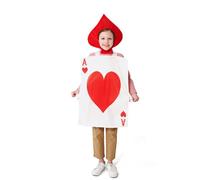 Gooyeh Disfraz de cartas para hombre, de picas, as y de corazón, disfraz de cosplay, disfraz de Halloween, juego de cartas