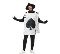 Gooyeh Disfraz de cartas para hombre, de picas, as y de corazón, disfraz de cosplay, disfraz de Halloween, juego de cartas