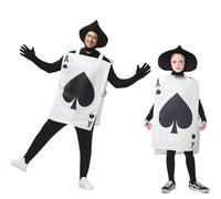 Gooyeh Disfraz de cartas para hombre, de picas, as y de corazón, disfraz de cosplay, disfraz de Halloween, juego de cartas