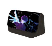 Gooyeh Estuche Anime Mob Psycho 100 Kageyama Shigeo/Reigen Arataka Estuche 2 Compartimentos Niñas Niños Anime Estuche para Escuela, Tipo 3, 22x7.5x13cm, Bolsa de papel