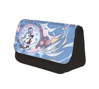 Gooyeh Ganyu Pencil Bag Cartoon Character Print Double Layer Pencil Bag Triangle Pencil Bag Personalized Creative Anime Print Stationery Bag