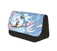 Gooyeh Kamizato Ayaka Pencil Bag Cartoon Character Print Double Layer Pencil Bag Triangle Pencil Bag Personalized Creative Anime Print Stationery Bag