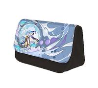 Gooyeh Kamizato Ayato Pencil Bag Cartoon Character Print Double Layer Pencil Bag Triangle Pencil Bag Personalized Creative Anime Print Stationery Bag