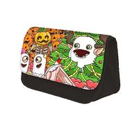 Gooyeh My Singing Monster Papelería Bolsa de Dibujos Animados Impresión Gran Capacidad Estuche Poliéster Versión Coreana Doble Capa Lápiz Case
