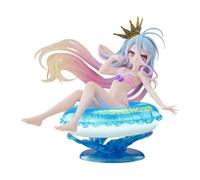 Gooyeh No Game No Life Figura Shiro Anime Shiro Estatua Traje de Baño Estilo con Anillo de Natación Linda Escultura de Niña Hogar Adornos de Escritorio Regalos 10 cm