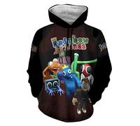 Gooyeh Sudadera con capucha para juegos de anime, diseño de arco iris, con estampado en 3D, para niños y niñas, Type54, 150 cm