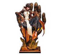 Gooyeh Zhongli Adornos de estatua de PVC - Figura de juego de anime sentado traje de dios paisajes entorno acción modelo colección decoración del hogar regalos 26 cm