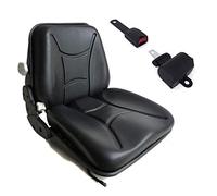gopart TS29000GP - Asiento + cinturón con enrollador para carretilla elevadora, excavadora o tractor, de PVC, con respaldo ajustable