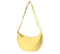 GoPaw Bolsa de media luna para mujer, bolsa de media luna de nailon, bandolera para mujer, bandolera de nailon con cremallera, bolsa de bola de masa con correa ajustable