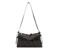 GoPaw Pochette con paillettes da donna, borsa da sera scintillante, borsa da spalla con cerniera (Negro A)