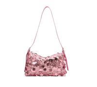 GoPaw Pochette con paillettes da donna, borsa da sera scintillante, borsa da spalla con cerniera (Rosa A)
