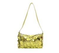 GoPaw Pochette con paillettes da donna, borsa da sera scintillante, borsa da spalla con cerniera (Verde A)