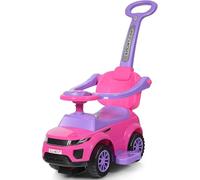 GOPLUS 3 en 1 Correpasillos para Bebés de 1-3 Años, Coche sin Pedales con Espacio de Almacenaje, Coche de Empuje Infantil con Sonido, Asa de Empuje Extraíble y Barra de Seguridad 89x43x84 cm (Rosa)