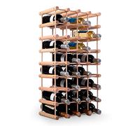 GOPLUS 36 Botellas Estantería para Vino, Botellero Modular Gran Capacidad de Madera de Pino, 85 x 44 x 24 CM