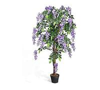 GOPLUS árbol Artificial Ficus Benjamin con Flores de 150 cm