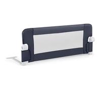 GOPLUS Barandilla Plegable para Cama de Niños Pequeños, Barandilla de Cama para Bebé Abatible con Tela Oxford de Malla, Anclaje, Protector de Seguridad para Cama de Tamaño Gemelo, Queen (Gris Oscuro)