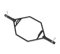 GOPLUS Barra Olímpica Hexagonal con Mangos Moleteados Plegables, Barra de Levantamiento de Pesas con Manguitos de 26 CM y Collares de Resorte, Capacidad de carga 363 KG (Negro)