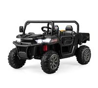 GOPLUS Coche Eléctrico 12V para Niño de 3+ Años, Buggy Todoterreno Infantil con Control Remoto, Vehículo Eléctrico con LED Música, 3-8 km/h, Carga Máx 50KG, Arranque Lento, 119 x 68 x 65 cm, Negro