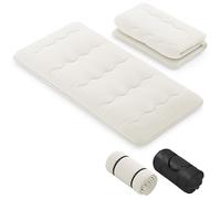 GOPLUS - Colchón Futón japonés para 1/2 personas, cama plegable y portátil con bolsa de transporte para camping, viajes en coche, 90/140 x 200 cm (beige, 90 x 200 cm), IV21720FR