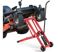 GOPLUS - Cric Elevador Tractor de Segadora, Elevador Tractor Recortadora Plegable con 2 Ruedas, Altura Ajustable 0-61 cm a 3 niveles, Carga 227 kg, Plataforma de elevación hidráulica para