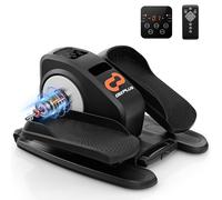 GOPLUS Elíptica Máquina Bajo Escritorio, Pedal Eléctrico para Casa con Pantalla y Control Remoto, 3 Modos Automáticos, 5 Velocidades, Entrenador Elíptico Portátil para Ancianos y Adultos (Nergo)