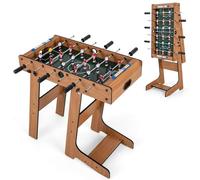 GOPLUS Futbolín de Mesa Plegable de Madera con 2 Marcadores