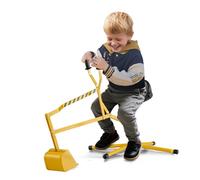 GOPLUS Juguete Excavadora para Niños con Base Giratoria de 360°, Juguete Construcción para Arenero Controles con Dos Manos, para Arena Tierra Nieve, Excavador Metálico para Niños de 3+ Años (Amarillo)