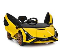 GOPLUS Lamborghini Coche Eléctrico 12V (Amarillo)