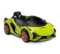 GOPLUS Lamborghini Coche Eléctrico 12V para Niños de 3-8 Años, Coche de Batería con Control Remoto, Vehículo Eléctrico con MP3 USB Bluetooth Música, 3-5km/h, Adelante y Atrás, Carga Máxima 25KG, Verde