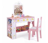 GOPLUS Mesa de Maquillaje con Espejo en Forma de Nube