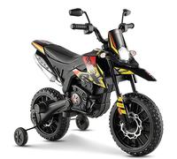 GOPLUS Moto Eléctrica Infantil con 2 Ruedas Motrices, Faro, Vehículo Eléctrico a Batería de 12V con Música, Carga de 30kg, Moto para Niños de 3-8 Años (Negro)
