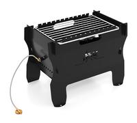 GOPLUS Parrilla de Camping Multifuel Portátil de Alta Temperatura | Barbacoa a Gas, Carbón, Madera y Pellets, Cocina Diversificada para Picnic y Aventuras al Aire Libre