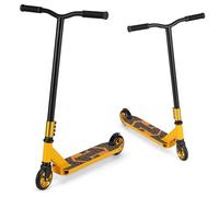 GOPLUS Patinete Acrobático para Niños de 10+ Años, Patinete Profesional para Niños, con Ruedas PU, Scooter de Acrobacias para Principiantes e Intermedios, Capacidad Carga 100 kg (Amarillo)