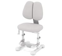 GOPLUS Silla de Escritorio Regulable en Altura para Niños, Silla de Estudio Ergonómica con Respaldo y Reposapiés Ajustables, Silla Infantil para Leer, Estudiar y Dibujar, para Niños de 3+ Años (Gris)