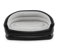 GOPLUS Sofá Inflable para 2 Personas,PVC Superficie de Terciopelo Portavasos y Parches de Reparación, Sofá Perezoso Portátil Uso Interior Exterior para Dormitorio, Playa, Habitación pequeña